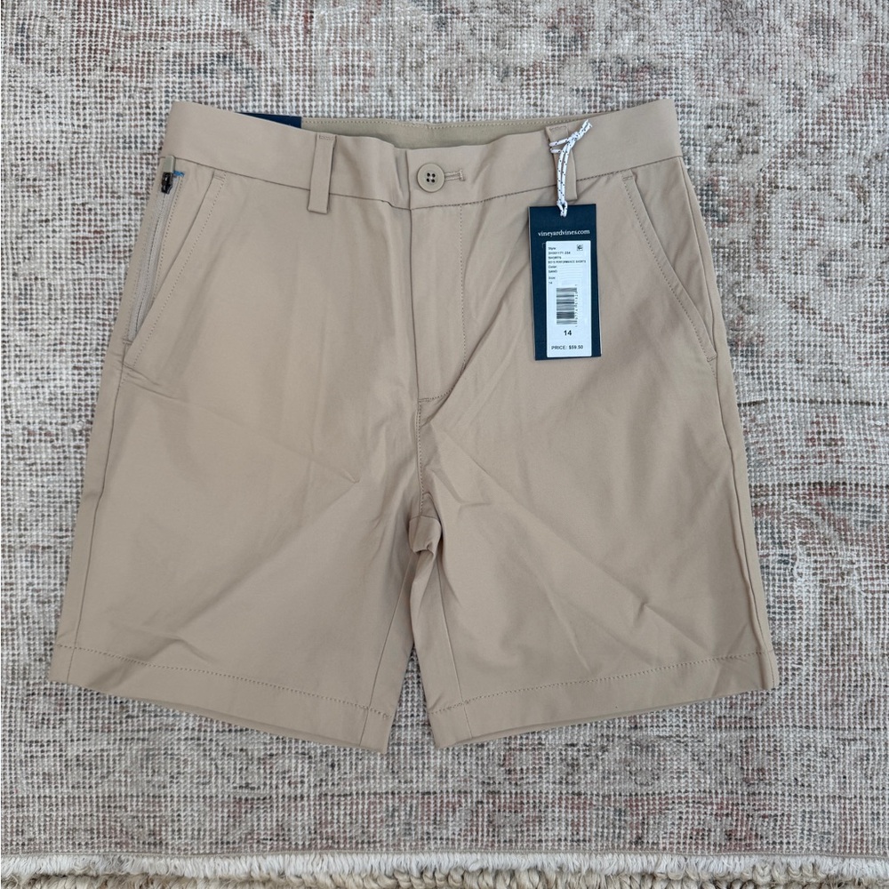 Vineyard Vines Tan Flat Front Shorts